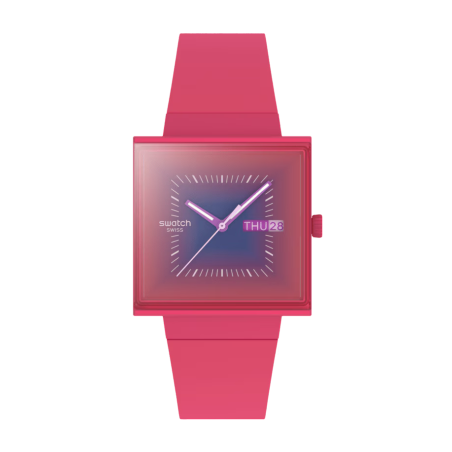 Reloj Swatch Squarely Berry SO34R700